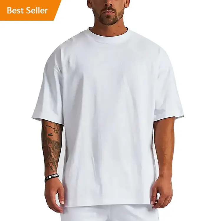 Plus Size Summer Clothing Custom Wholesale Blank Tee Shirt Heavy Cotton Oversize Tshirt Plain T-Shirts For Men