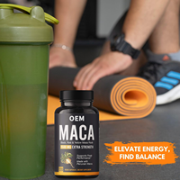 Capsules de racine de maca OEM, capsules de maca noire, fourniture de capsules de maca noire en marque privée, naturelles