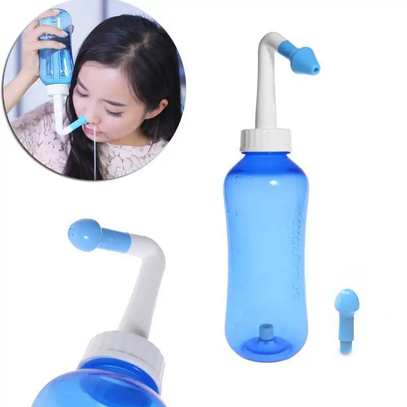 नाक की बोतल की सफाई और नाक धोने के लिए सुविधाजनक वयस्क और बच्चों के घर मैनुअल नाक धोने के लिए