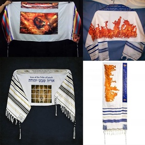 Fabricant direct de châles de prière en polyester de grande taille, 9 couleurs, Talit de prière juif, Talit d'Israël, prêt à être expédié - Product Image 5