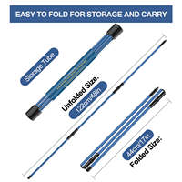 Palo de Alineación de Golf con Logotipo Personalizado, Azul, Plegable, Indicador de Dirección de Swing, OEM ODM, Regalo de Entrenamiento