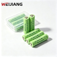 4/5AAA 1.2V 400mAh Baterai Hijau Isi Ulang NiMH Pengganti untuk Mainan RC Perangkat Kecil Rumah Tangga