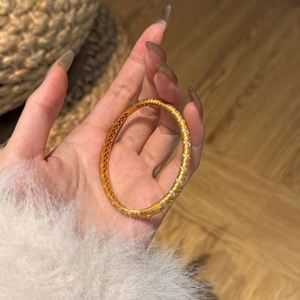 Dylam Luxurious Daily Wear Jewelry 22K Gold Plated Sterling <b>Silver</b> 5A Zirconia Wheat Ears Women Jewellery <b>Bracelets</b> <b>Bangles</b> - Product Image 6