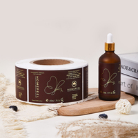 Autocollant en papier auto-adhésif imprimé avec logo personnalisé produits cosmétiques étiquette de bouteille autocollant en feuille d'or étiquettes étanches pour l'emballage