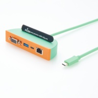Docking Hub USB-C ke USB-A USB-C VGA RJ45