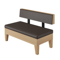 Ensemble table et chaises en bois massif de style américain moderne avec banquettes pour cafés, restaurants et salons de thé commerciaux
