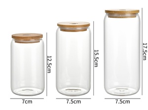 Copo Hxglass com Tampas de Bambu e Canudos, Embalagem Individual, MOQ=1, Preço de Atacado, Copos Pré-Perfurados com Efeito Globo de Neve - Product Image 5