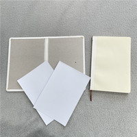 Blancs de sublimation blancs bricolage artisanat en cuir PU Journal Journal A5 A6 cahier de transfert épais pour impression par presse à chaud