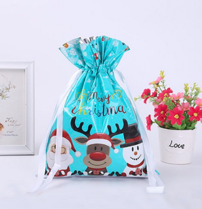 Nueva bolsa de embalaje de regalo de Navidad logotipo personalizado cordón Santa saco plástico personalizado Color y tamaño decoración de Navidad - Product Image 4