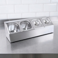 Récipient alimentaire Gastronorm en métal en acier inoxydable Porte-casserole GN Ligne unique 6 grilles pour équipement de buffet dans les hôtels et restaurants