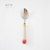 Ensemble de couverts en acier inoxydable avec manche en céramique personnalisé JOYYE, couleur dégradée, couteau, fourchette, cuillère pour table à manger, OEM ODM en gros