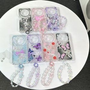 Bướm Thiết Kế Trong Suốt Dây Buộc Trường Hợp Điện Thoại Cho <span class=keywords><strong>Huawei</strong></span> P60 P50 P40 Pro Mate60 50 40 30 20 Long Lanh 360 Bìa - Product Image 4