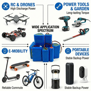 Batterie au lithium cylindrique personnalisée 3,7 V <span class=keywords><strong>18650</strong></span> 7500 mAh/9000 mAh, cellule rechargeable d'origine pour éclairage LED / jouet électrique - Product Image 2