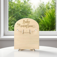 Cadre photo en bois personnalisé écologique pour la grossesse des femmes enceintes Naissance des enfants Tous les festivals Décoration de bureau Souvenir