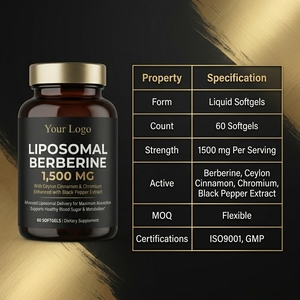 Berbérine HCl Liposomale OEM 1500mg avec Cannelle de Ceylan 300mg pour le Métabolisme du Glucose, 60 Gélules Sans OGM - Product Image 3