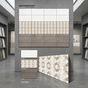 Vistaar Carreaux muraux en céramique imitation glaçure métallique de style japonais 300x600mm gris pour salon salle de bain - Product Image 3