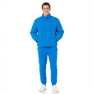 Blouson matelassé homme personnalisé avec logo – Nouvelle collection hiver, coupe ajustée, design bulle, col montant, tissu toile, style urbain - Product Image 1