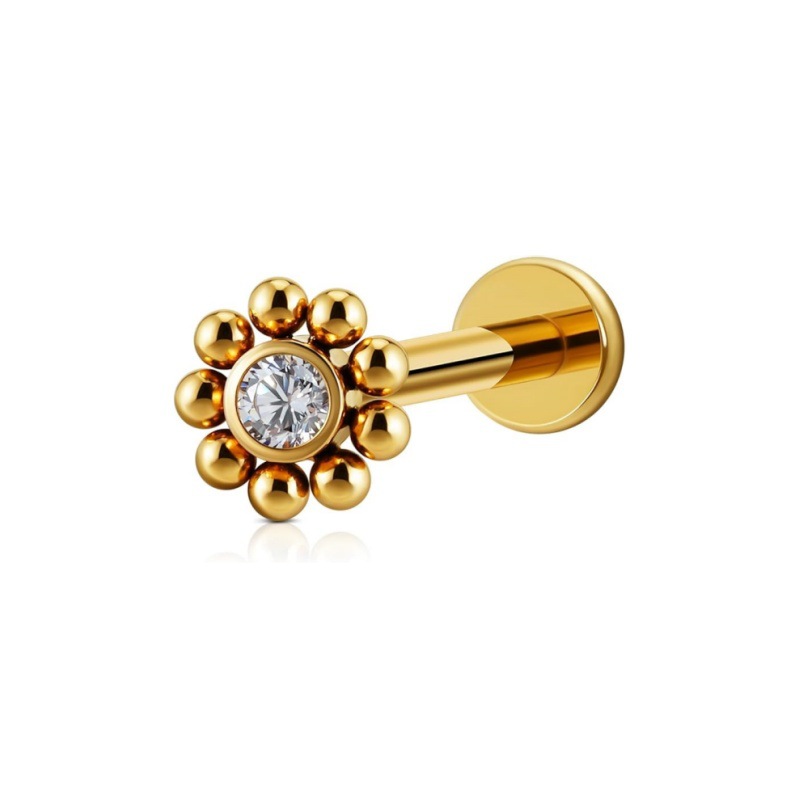 Or 7 perles (style épingle)