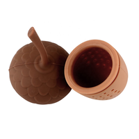 Silicone Mini Chêne Thé Filtre De Qualité Alimentaire Silicone Thé Remplisseur Raide Cuisine Outil Thé Accessoires