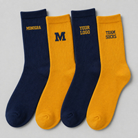 Chaussettes de sport décontractées en coton tricoté de haute qualité, unisexes, avec logo personnalisé en jacquard et broderie