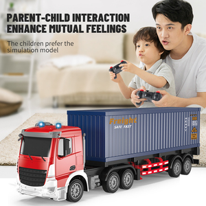 Camion télécommandé SINO 1:24 6CH, voiture électrique à batterie, <span class=keywords><strong>jouet</strong></span> conteneur, portes ouvrantes, grand camion de remorquage pour enfants, <span class=keywords><strong>jouet</strong></span> camion pour enfants - Product Image 3