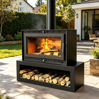 Poêle à bois en fonte au design moderne, durable, très vendu, pour chauffage domestique, fabriqué en Chine