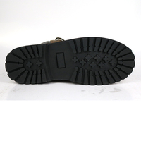 Bottes de sécurité en cuir marron robustes avec semelle intermédiaire en acier anti-perforation, résistantes aux huiles et aux acides, pour l'industrie minière