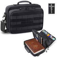 Grande Housse de Bible Imperméable en Oxford pour Hommes/Femmes, Style Tactique Messager/Bandoulière, Entièrement Rembourrée, Double Couche, Porté Épaule