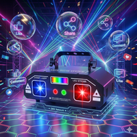 YSH 3 en 1 Effets Mixtes Lumière de Scène DJ Activée par le Son RGBW LED Laser Stroboscope Contrôle DMX pour Boîte de Danse Bar KTV Mariage