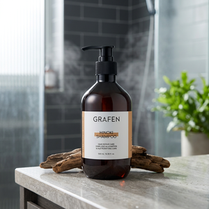 Shampoo Volumizzante Vegano Anti-Caduta GRAFEN Hinoki Coreano pH 5.5 Delicato Pulizia Profonda per Cuoio Capelluto Grasso e Sensibile Biologico al Cipresso - Product Image 3