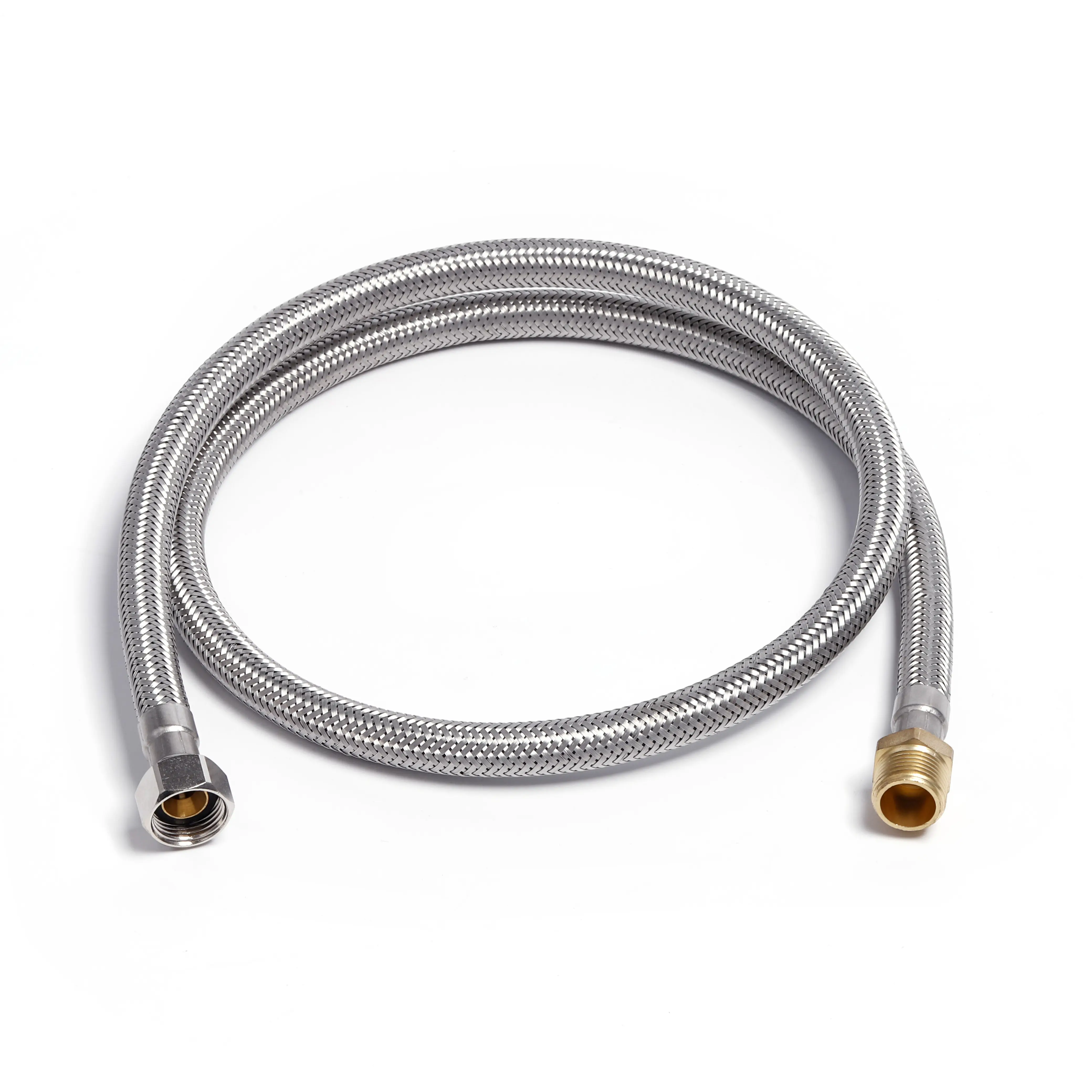 Bathroom Kitchen Faucet Connector Braided Stainless Steel Supply Hose 3/8-Inch Female Thread X M10*1 Male Connector
