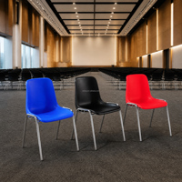Chaise d'événement empilable en plastique, capacité de charge 600 lbs, certifiée CE, pour location de lieux de concert, conférences et festivals de musique