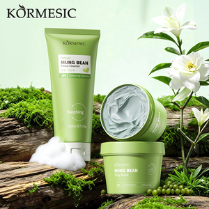KORMESIC Marque Privée Vente en Gros 100g Nettoyant Visage au Haricot Mungo Équilibrant le pH à la Céramide Mousse Riche Éclaircissant Contrôle du Sébum - Product Image 5