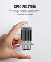 Faro LED para Motocicleta Serie M6 H4, Diseño sin Ventilador H6 P45T, 3000LM, Canbus, 15W, Sistemas de Iluminación para Motocicleta de Repuesto Originales