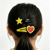 Prix d'usine – Barrettes à cheveux en PVC souple, durables, mignonnes, motif dessin animé, impression UV, multicolores, formes variées, jolies barrettes à cheveux