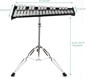 Kit de cloches de percussion Glockenspiel à 32 notes, kit de cloches de <span class=keywords><strong>xylophone</strong></span> Glockenspiel - Product Image 3