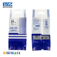 Boyeezon Compatible pour Brother P Touch Cassette 24mm étiquette noir sur argent laminé étiquette Cassette Tze-951 Tz 951 Tze951 étiquette