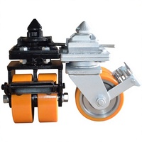 Roda Kontainer Pengiriman Baja Nylon Polyurethane 3T 5T 10T dengan Twistlock dan Rem, Tahan Lama, Peredam Guncangan