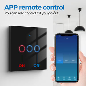 Interruptor de Pared Táctil Inteligente WiFi Tuya Sin Cable Neutro, Panel de Vidrio, UE, 1 2 3 4 Gang, Control por Voz, Funciona con Alexa y <span class=keywords><strong>Google</strong></span> Home - Product Image 4