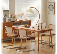 Chaise de salle à manger de luxe moderne, imperméable, portable, en cuir rembourré, en rotin et métal, sans accoudoirs, pour la maison, le bureau ou l'appartement