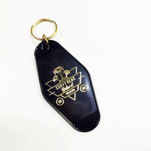 <b>Custom</b> logo Promotional Blank Plastic Motel Hotel Room <b>Keychain</b> Blank With Promotion Gift - Product Image 1