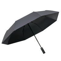 Parapluie pliant de commerce extérieur transfrontalier, parapluie automatique simple pour affaires, fabricant de parapluies avec impression de logo