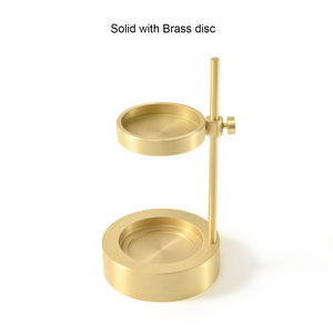 MAXERY真ちゅう製エッセンシャルオイルバーナーゴールドフレグランスオイルディフューザーインセンスレジンバーナーチャコールバーナー、調整可能なボウル付き - Product Image 3