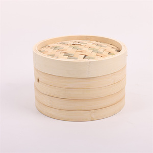 Cuiseur vapeur en bambou profond, produits en bambou, petit cuiseur vapeur domestique et commercial, panier vapeur familial, petit panier vapeur - Product Image 5