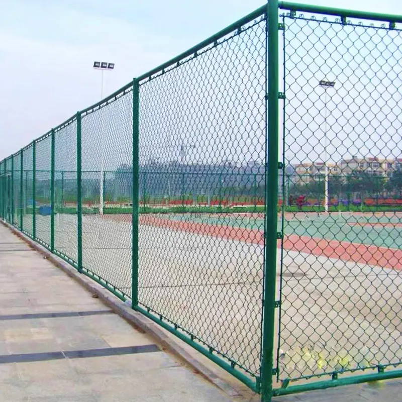 Customized 50 FT 100 FT Cyclone Wire Fence Diamond Wire Mesh Netting Panel PVC Coated Metal Galvanized Industry Chain Link Fence