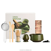 Ensemble de thé matcha en céramique SINODOCK avec fouet, brosse de nettoyage, mousseur à lait, bol mélangeur pour cérémonie du thé