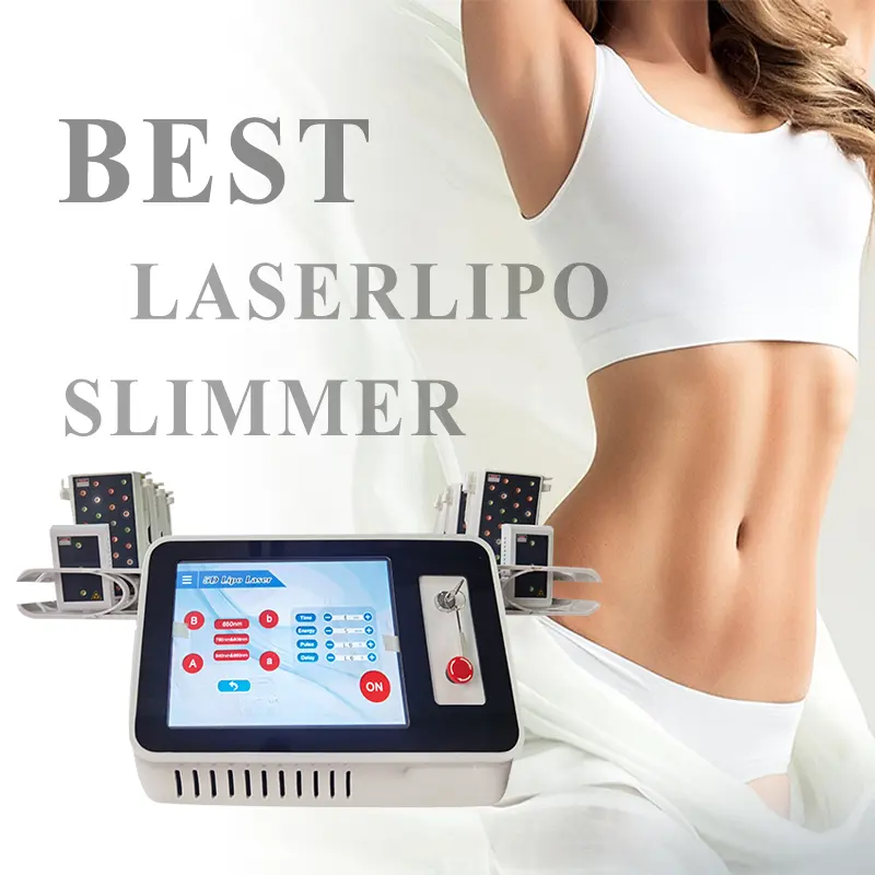 5D Lipodiode laser para perder peso com 6 + 2 alças Body Shape Fat Burning Slimming Machine Weight Loss Fats Removal 635 Slim de