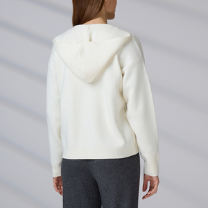 OEM ODM Custom Women <b>Cardigan</b> <b>Sweater</b> Custom Logo Acrylic Zip up Knitwear Knit <b>Sweater</b> Hoodie - Product Image 4