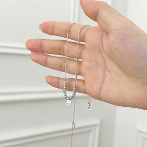 Collier Dylam Dainty Jewelry en argent sterling plaqué rhodium avec chaîne à maillons et pendentif visage souriant pour cadeaux et usage quotidien féminin - Product Image 3