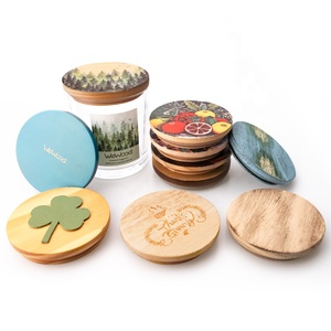 Tapa de Madera Artística Personalizada WeWood de Vietnam, Cubierta de Madera con Patrón de Lujo para Envases de Velas Aromáticas - Product Image 5
